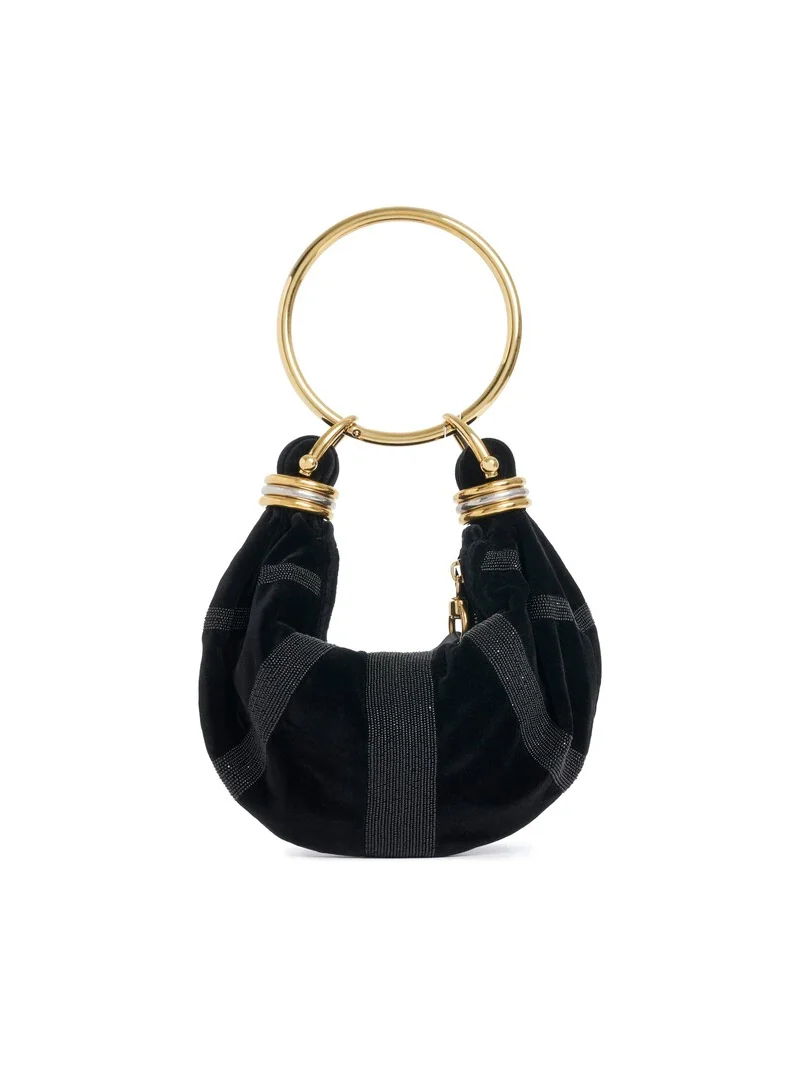 Mini Bracelet Hobo bag in suede leather Mini Bracelet Hobo bag in suede leather