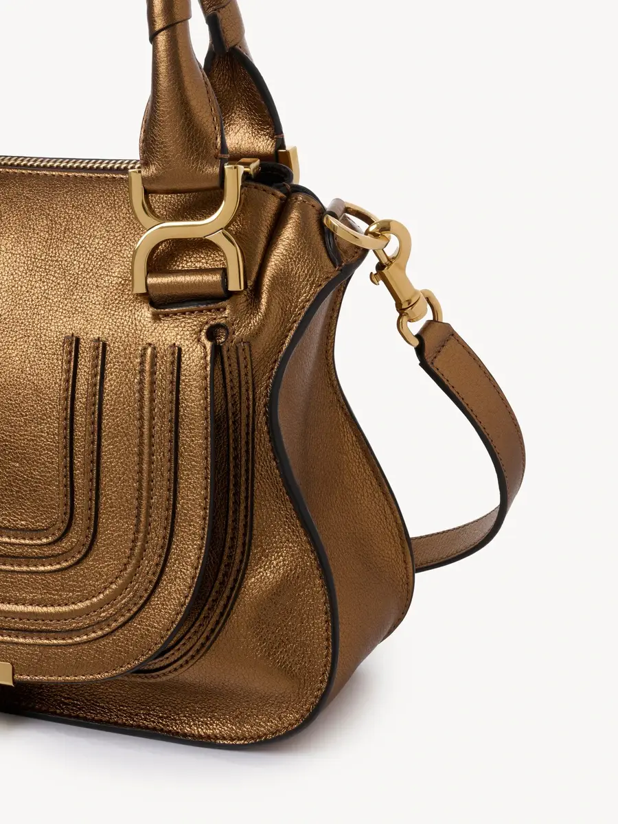 Chloé Small Marcie bag in metallized leather | Thumbnail 4 Chloé Small Marcie bag in metallized leather | Thumbnail 4