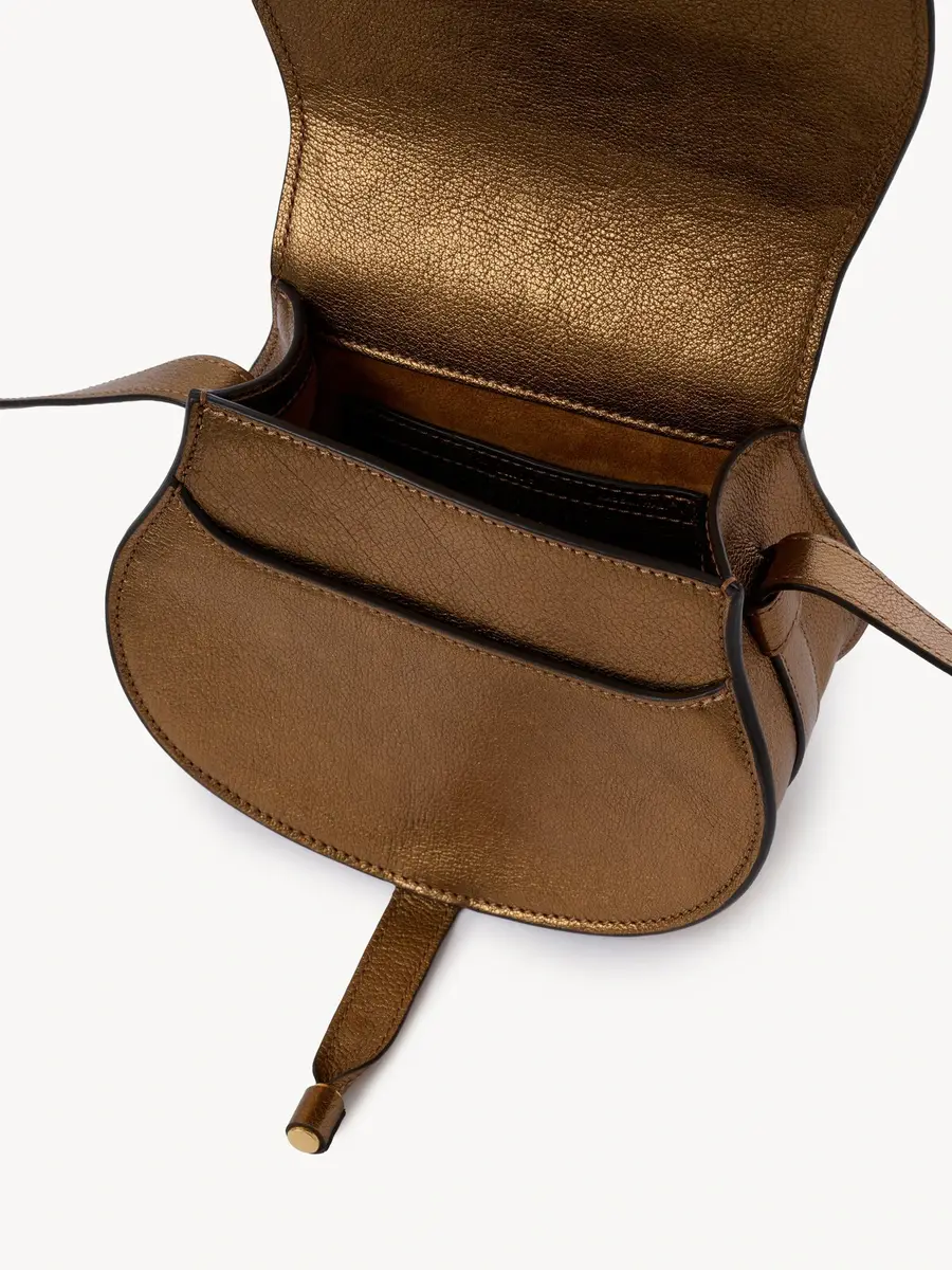 Chloé Small Marcie saddle bag in metallized leather | Thumbnail 6 Chloé Small Marcie saddle bag in metallized leather | Thumbnail 6