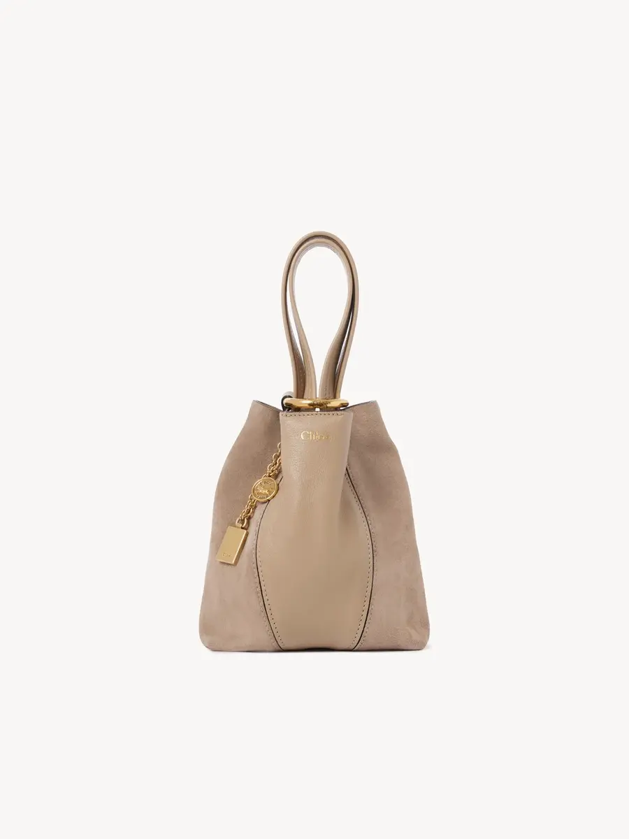 Chloé Small Chloé Spin tote bag in grained & suede leather | Thumbnail 2