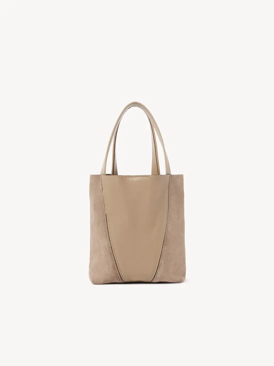 Chloé Small Chloé Spin tote bag in grained & suede leather | Thumbnail 4