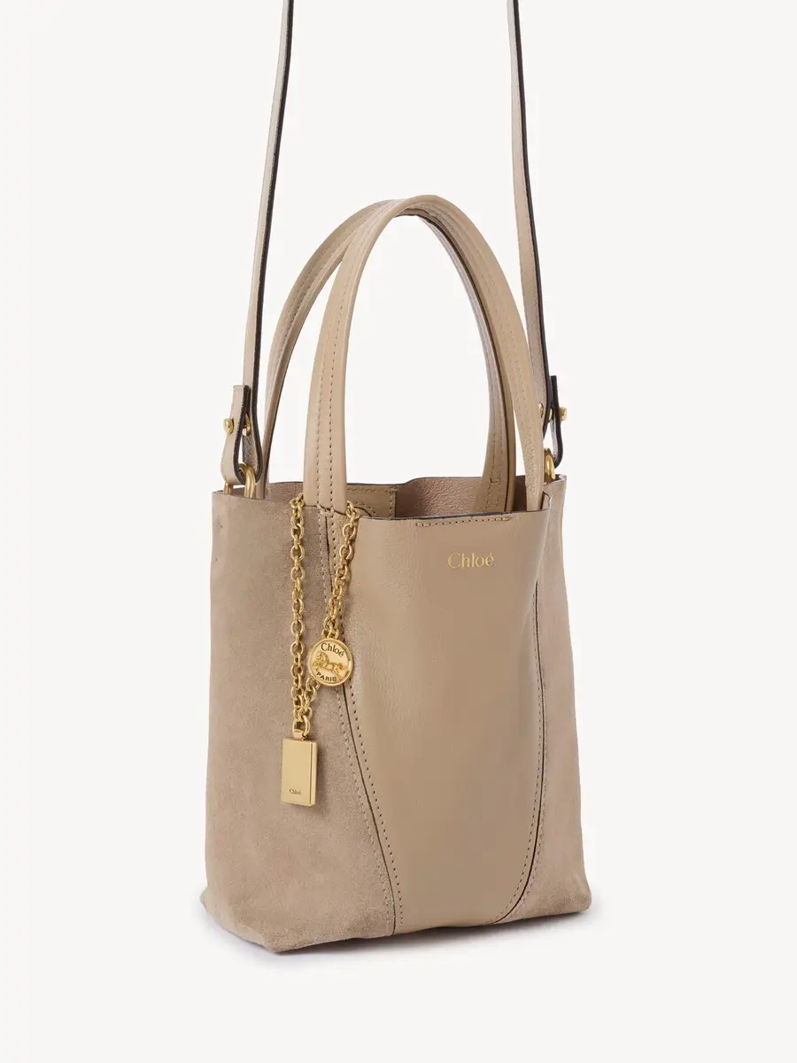 Chloé Small Chloé Spin tote bag in grained & suede leather | Thumbnail 5