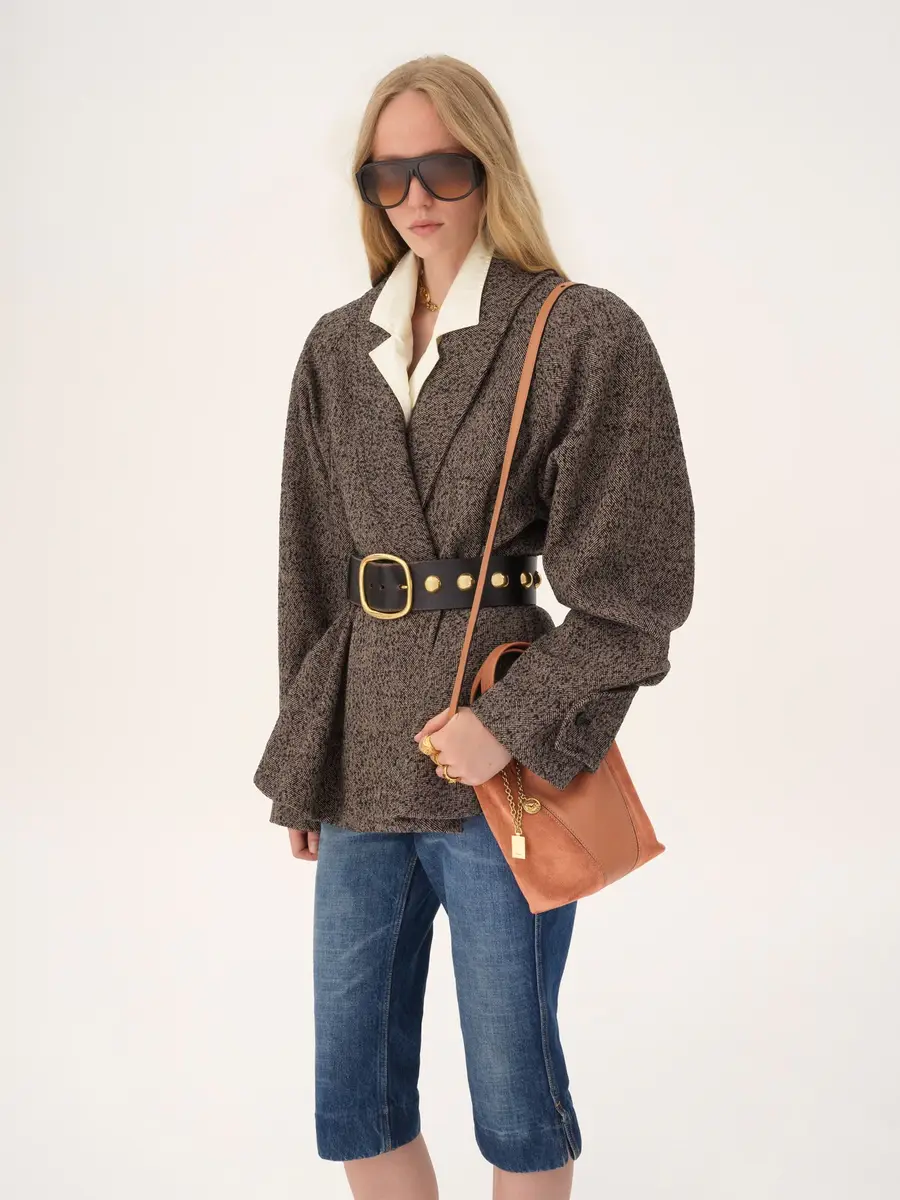 Chloé Small Chloé Spin tote bag in grained & suede leather | Thumbnail 3 Chloé Small Chloé Spin tote bag in grained & suede leather | Thumbnail 3