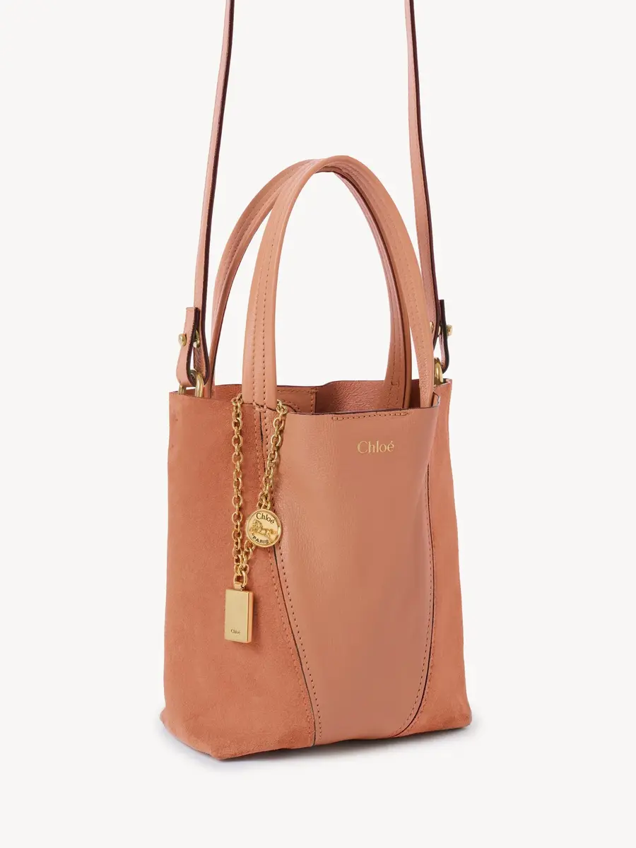 Chloé Small Chloé Spin tote bag in grained & suede leather | Thumbnail 4 Chloé Small Chloé Spin tote bag in grained & suede leather | Thumbnail 4