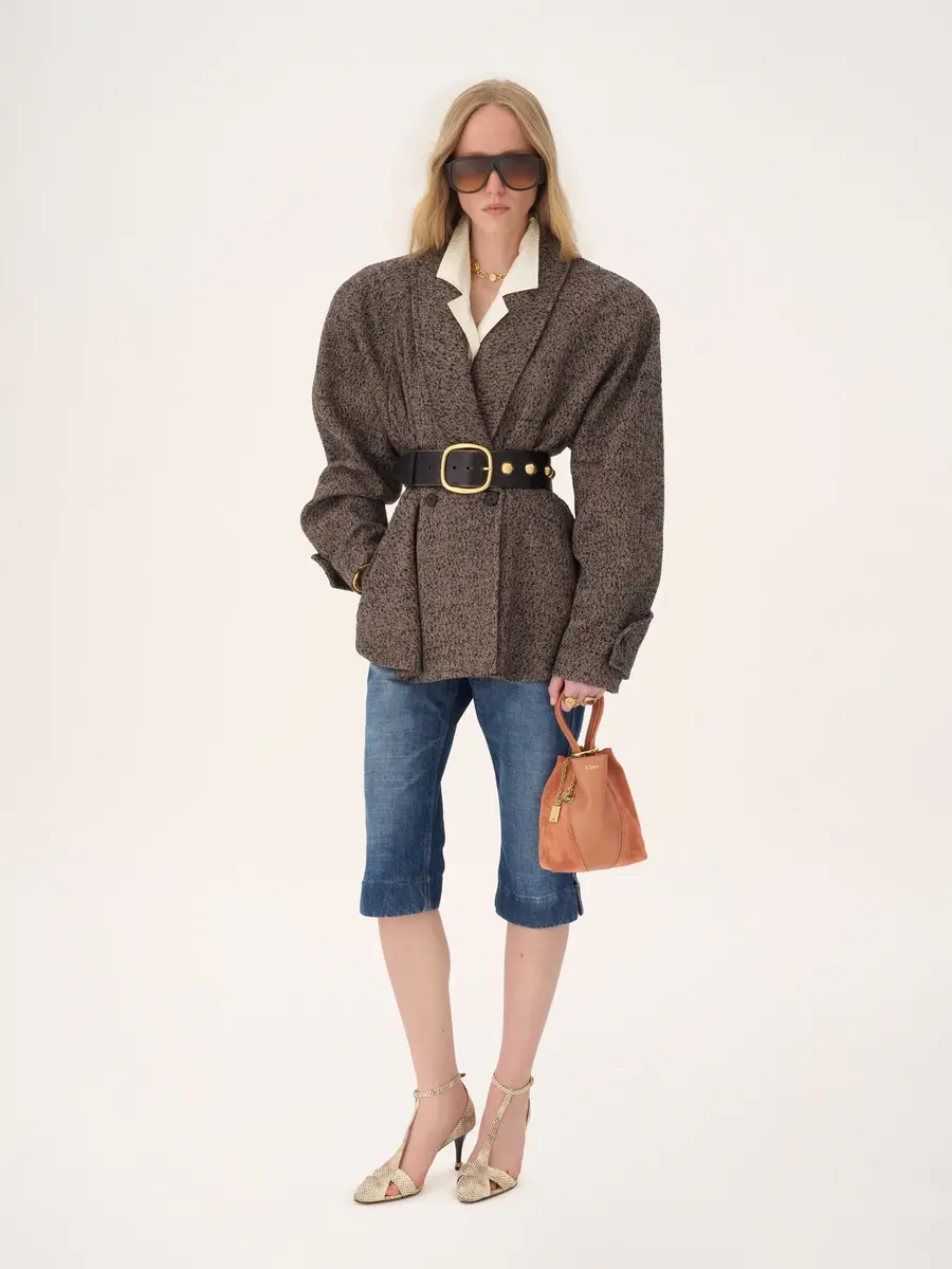 Chloé Small Chloé Spin tote bag in grained & suede leather | Thumbnail 8 Chloé Small Chloé Spin tote bag in grained & suede leather | Thumbnail 8