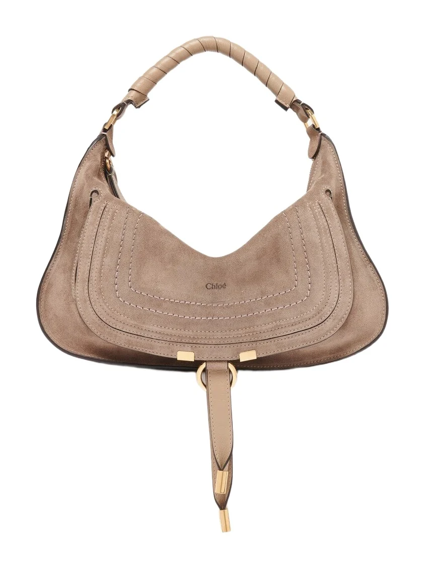 Small Marcie shoulder bag in suede leather Small Marcie shoulder bag in suede leather