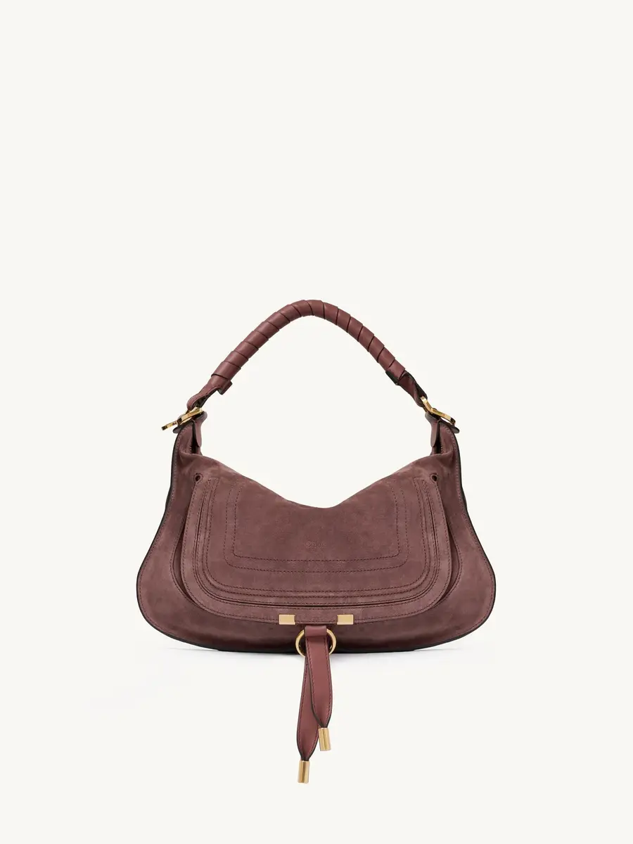 Chloé Small Marcie shoulder bag in suede leather | Thumbnail 2