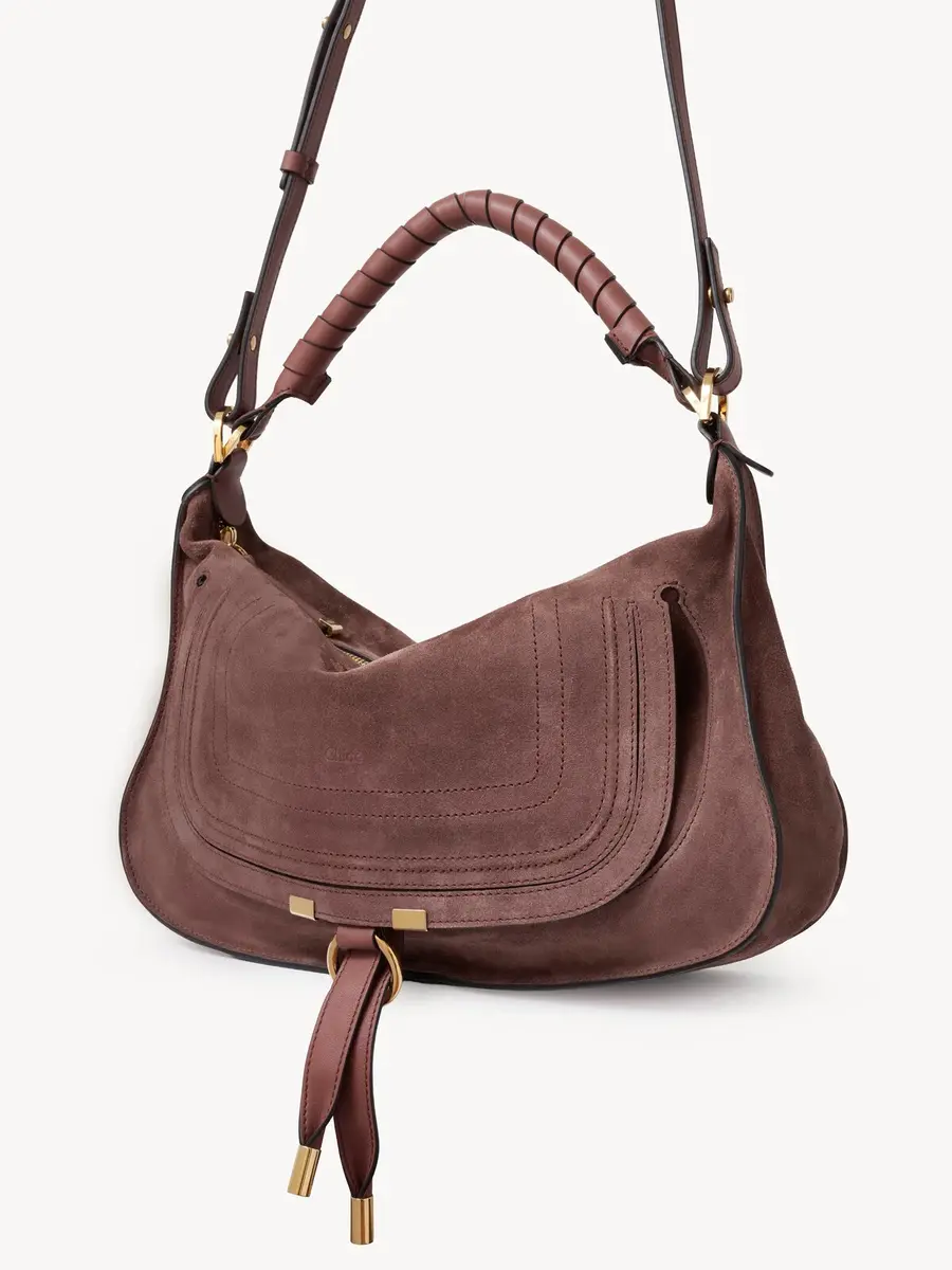 Chloé Small Marcie shoulder bag in suede leather | Thumbnail 5