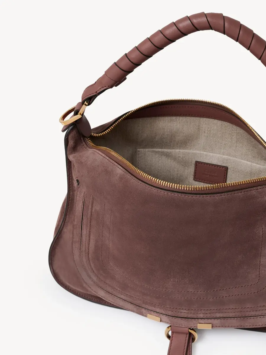 Chloé Small Marcie shoulder bag in suede leather | Thumbnail 7