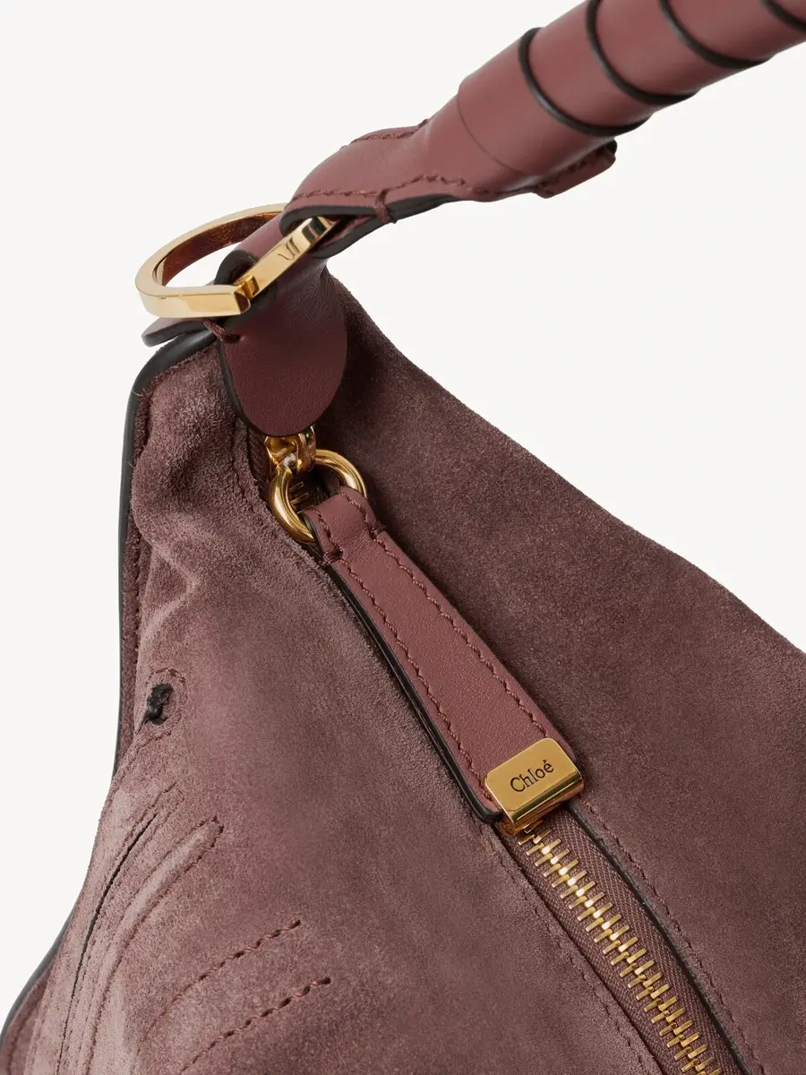 Chloé Small Marcie shoulder bag in suede leather | Thumbnail 8