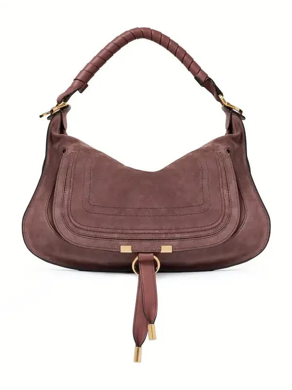 Small Marcie shoulder bag in suede leather