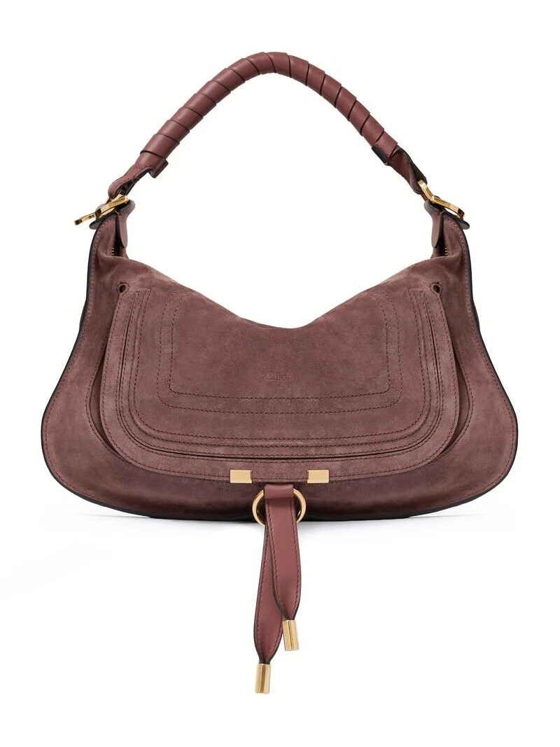 Small Marcie shoulder bag in suede leather Small Marcie shoulder bag in suede leather
