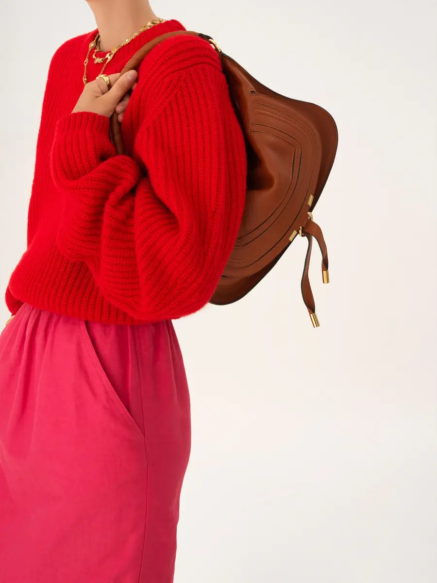 Chloé Small Marcie shoulder bag in soft leather | Thumbnail 3