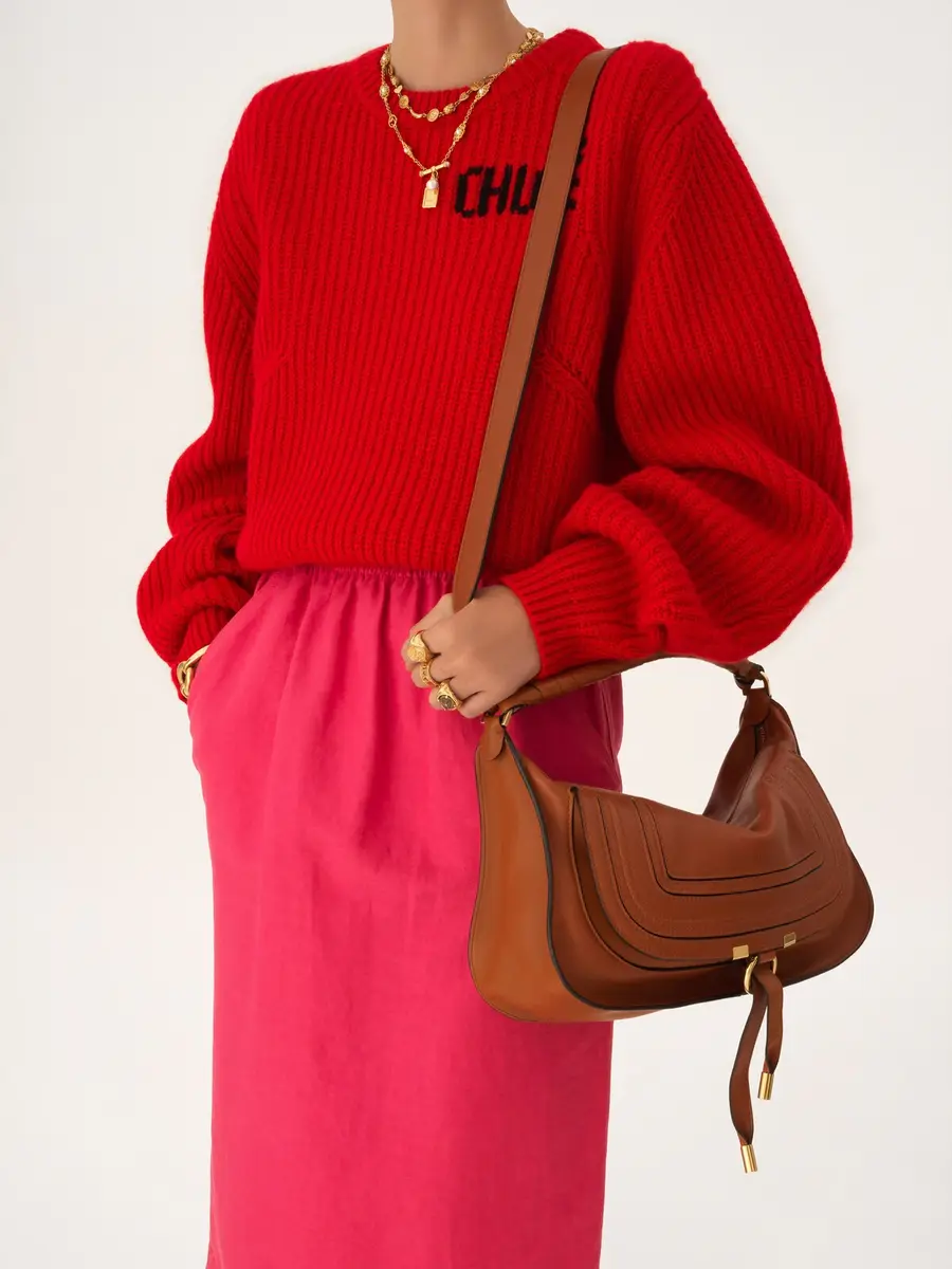Chloé Small Marcie shoulder bag in soft leather | Thumbnail 4