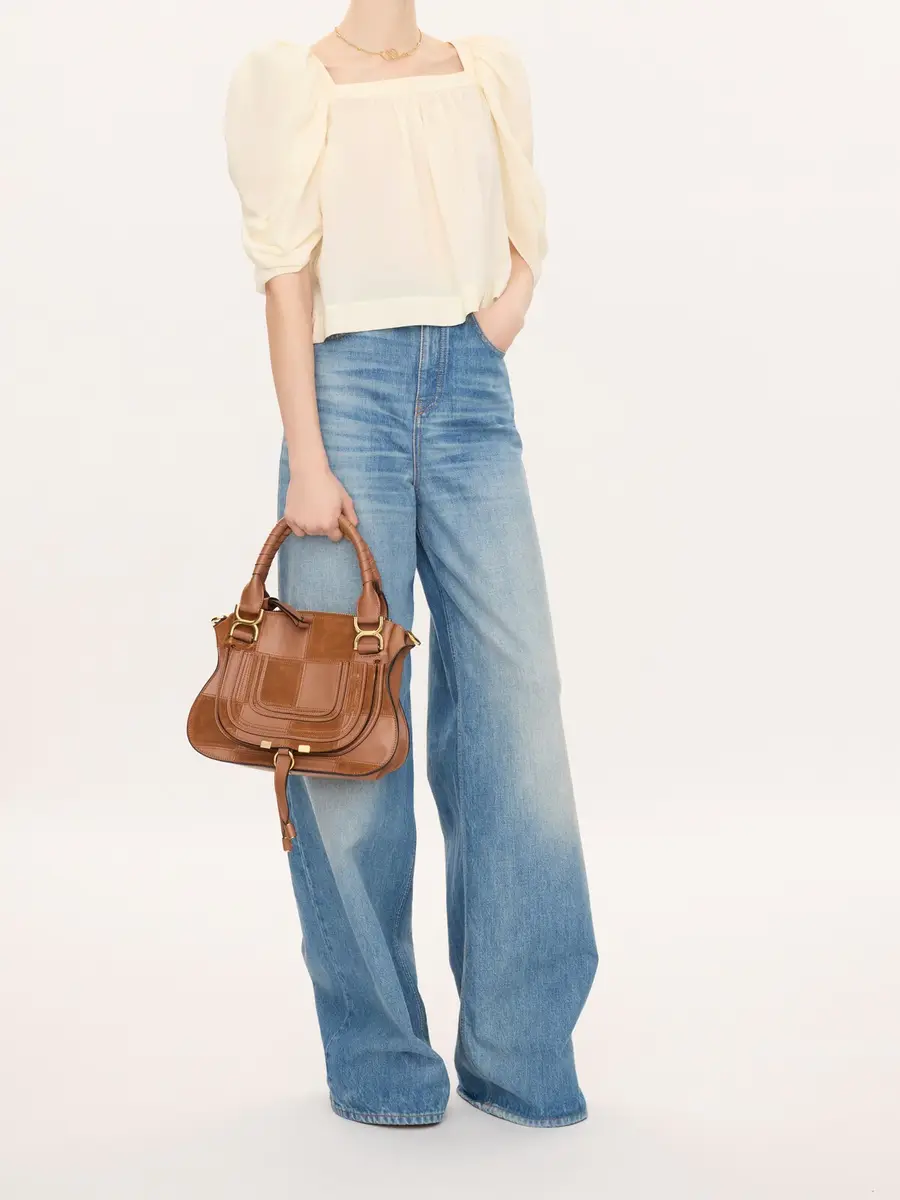 Chloé Small Marcie bag in grained & suede leather | Thumbnail 8