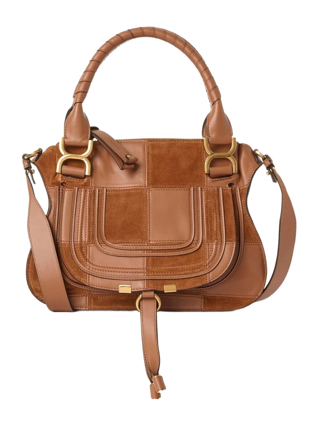 Small Marcie bag in grained & suede leather Small Marcie bag in grained & suede leather