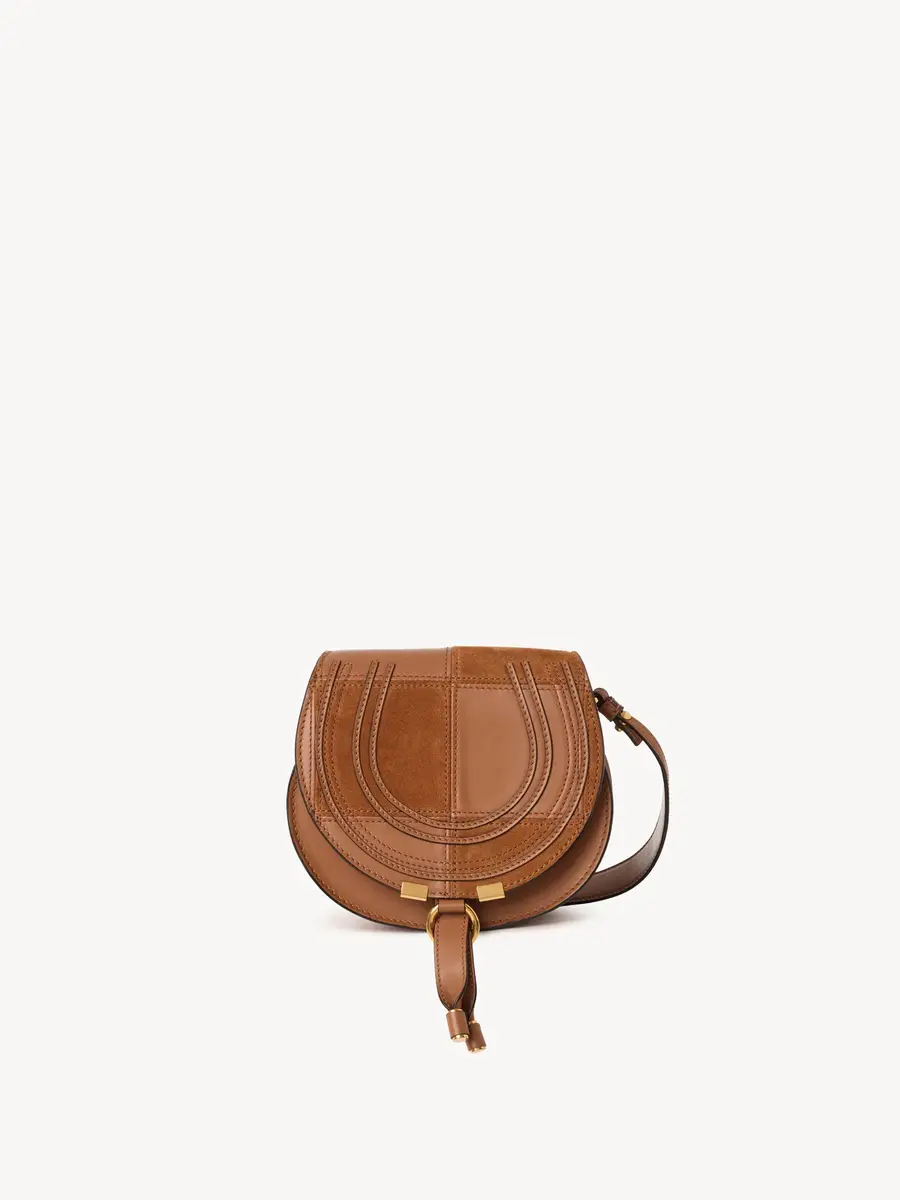 Chloé Small Marcie saddle bag in grained & suede leather | Thumbnail 2