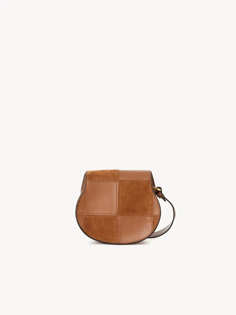 Chloé Small Marcie saddle bag in grained & suede leather | Thumbnail 5