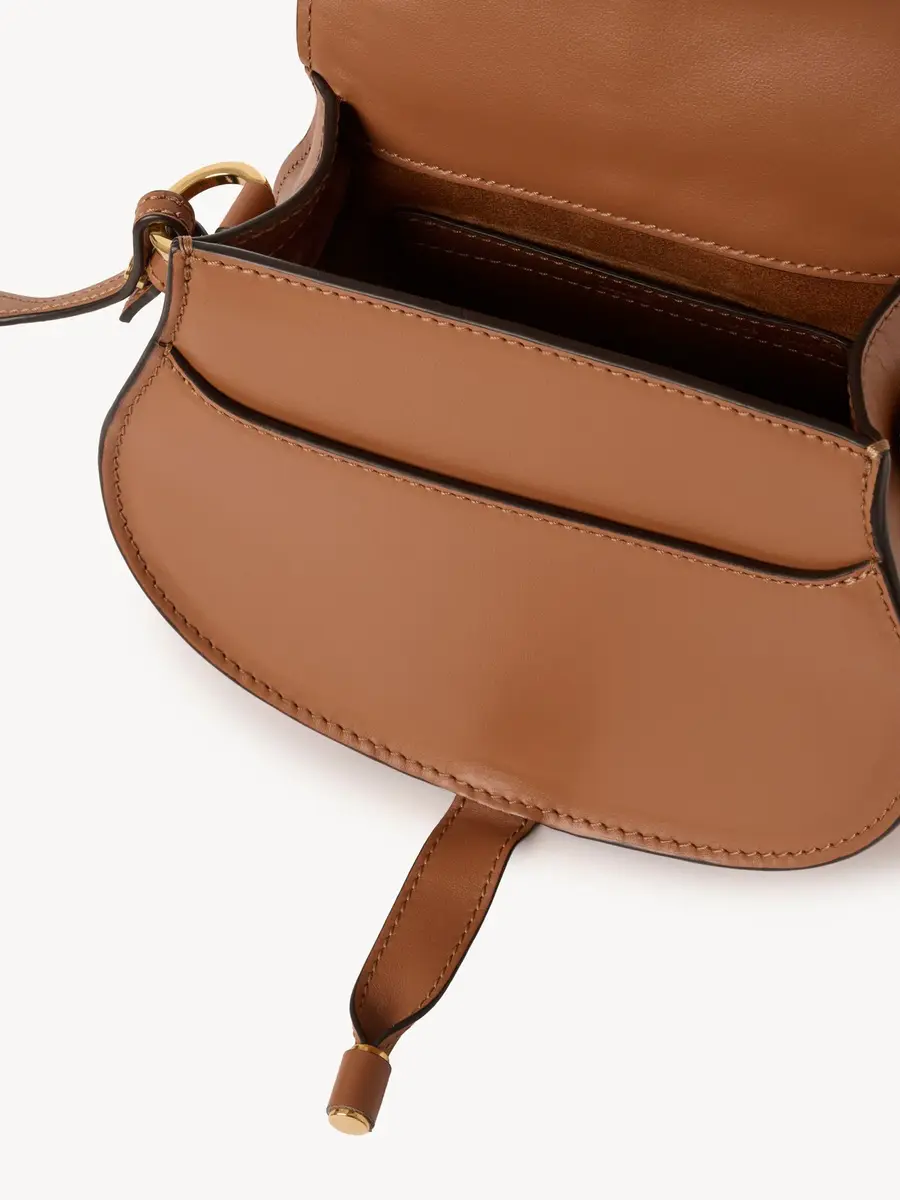 Chloé Small Marcie saddle bag in grained & suede leather | Thumbnail 6
