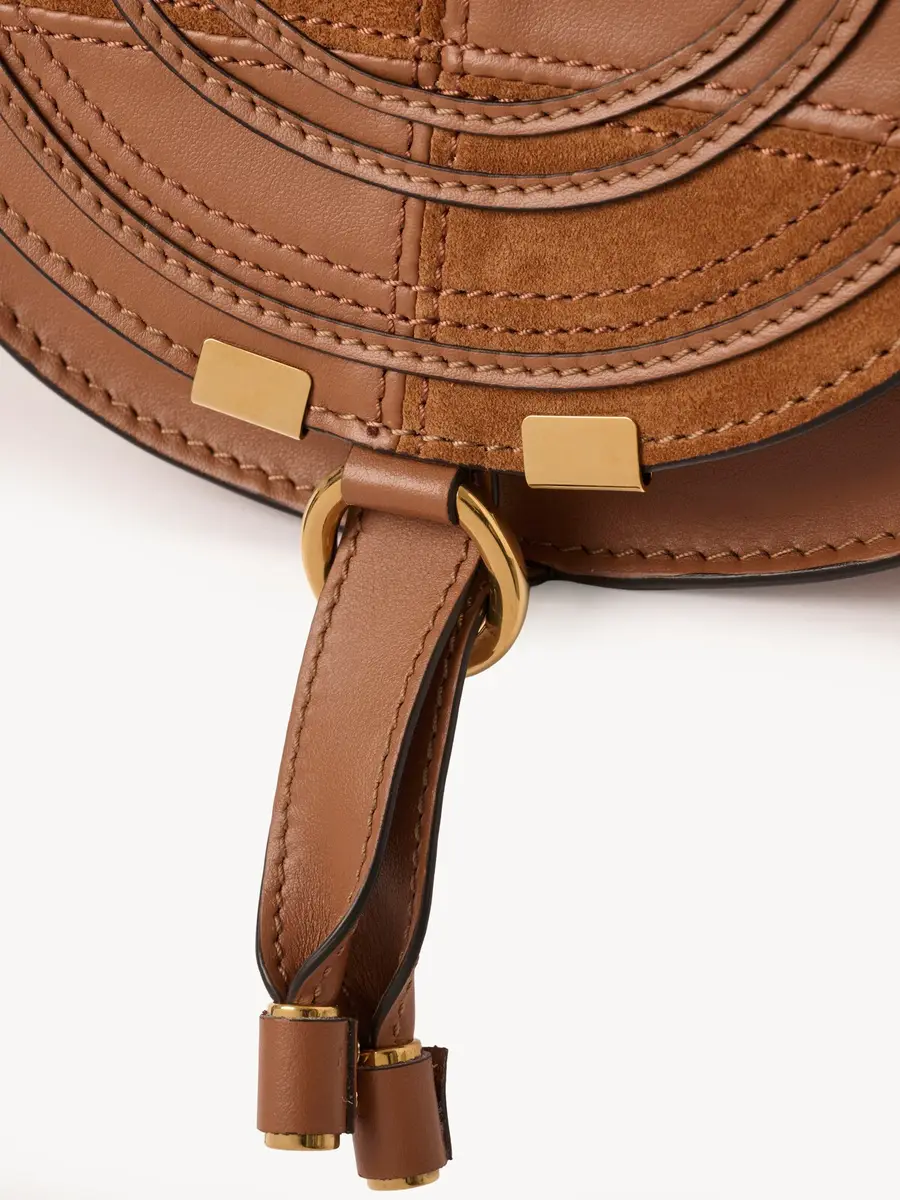 Chloé Small Marcie saddle bag in grained & suede leather | Thumbnail 7