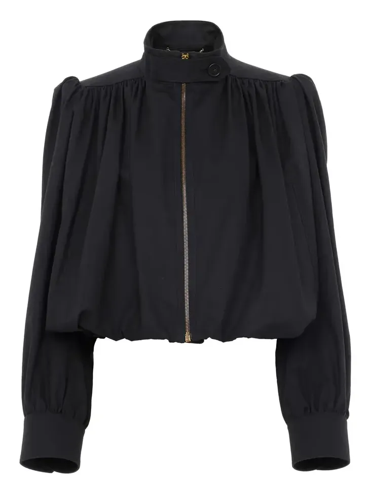 Chloé Gathered boule jacket in cotton canvas