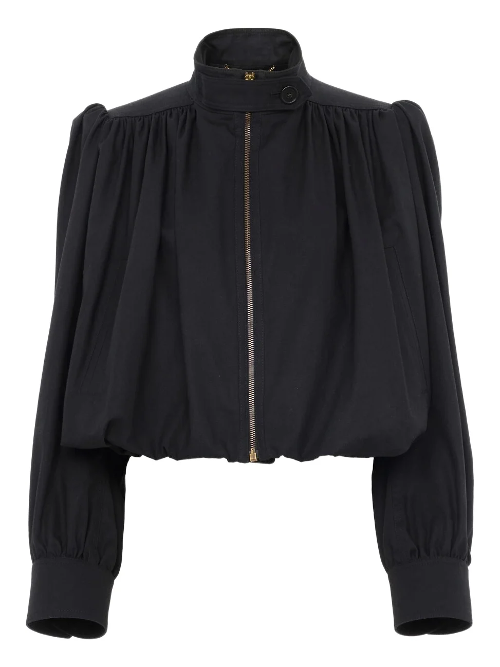 Gathered boule jacket in cotton canvas Gathered boule jacket in cotton canvas