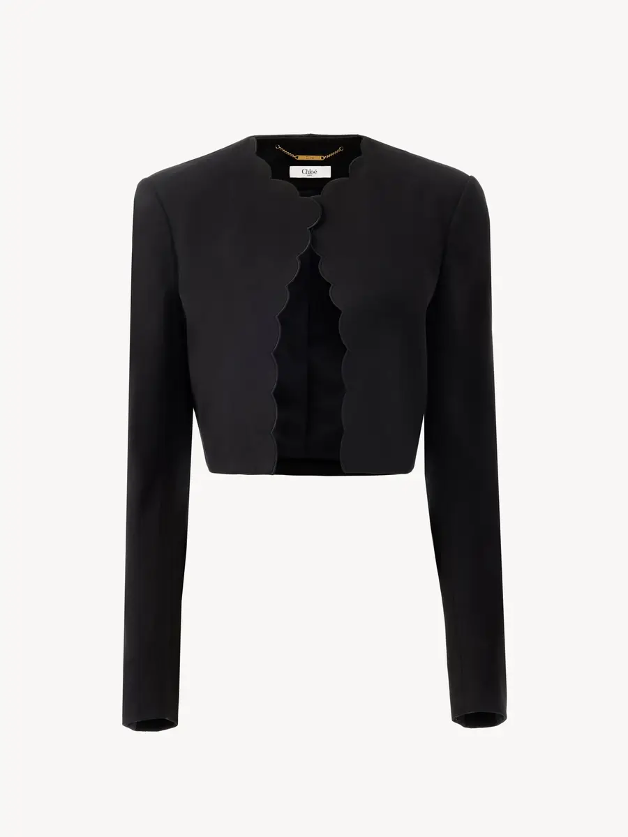 Chloé Cropped Spencer jacket in soft cavalry cotton | Thumbnail 2 Chloé Cropped Spencer jacket in soft cavalry cotton | Thumbnail 2