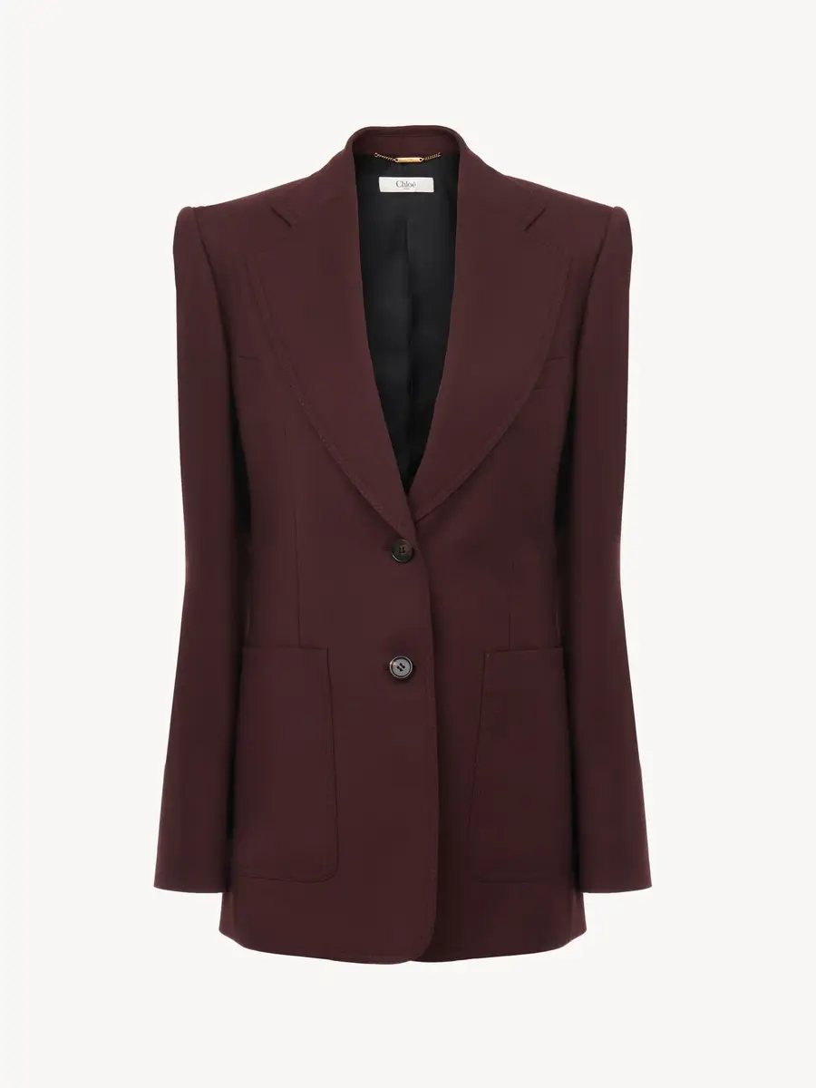 Chloé Single-breasted tailored jacket in wool gabardine | Thumbnail 2 Chloé Single-breasted tailored jacket in wool gabardine | Thumbnail 2