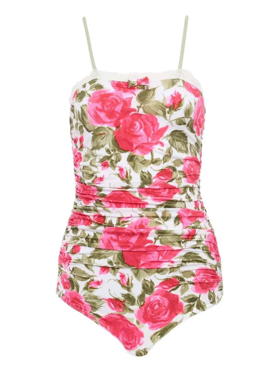 Rose-print ruched bodysuit Rose-print ruched bodysuit