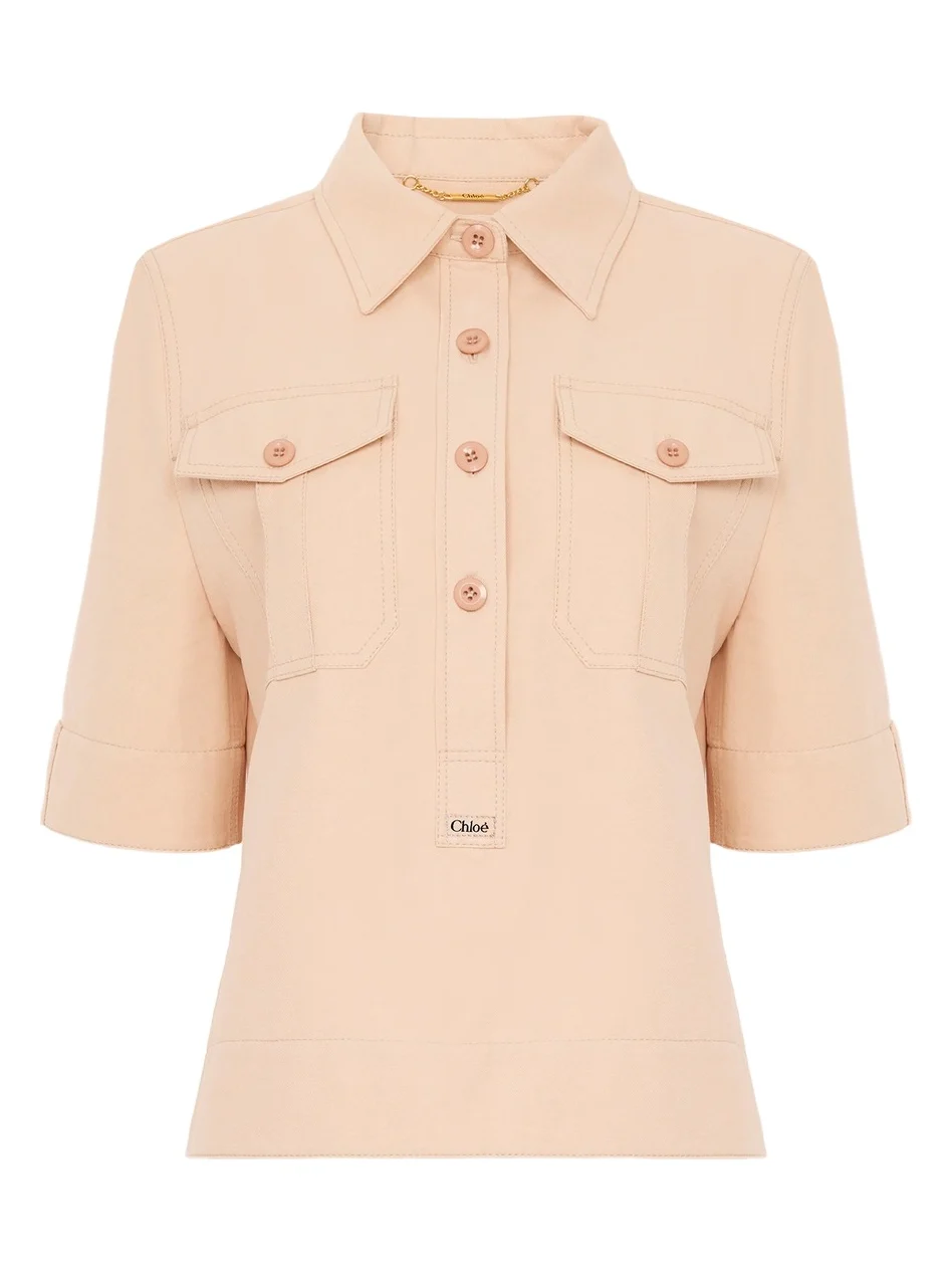 Chloé Polo shirt in cotton gabardine