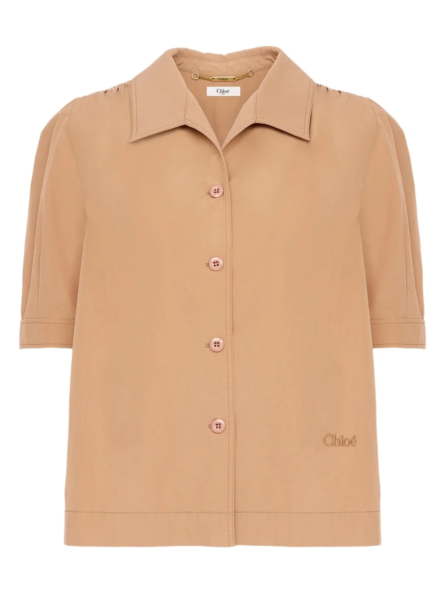Chloé Short-sleeve shirt in cotton poplin