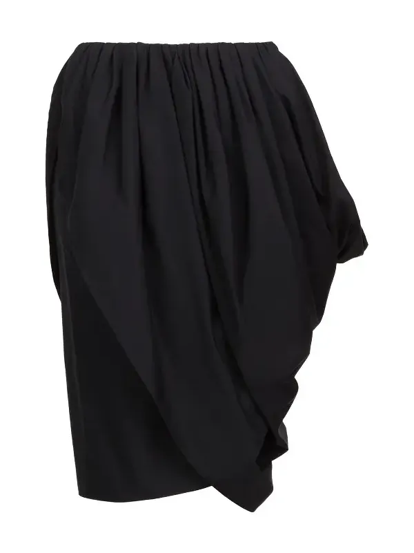 Knee-length wrap skirt in cotton poplin Knee-length wrap skirt in cotton poplin
