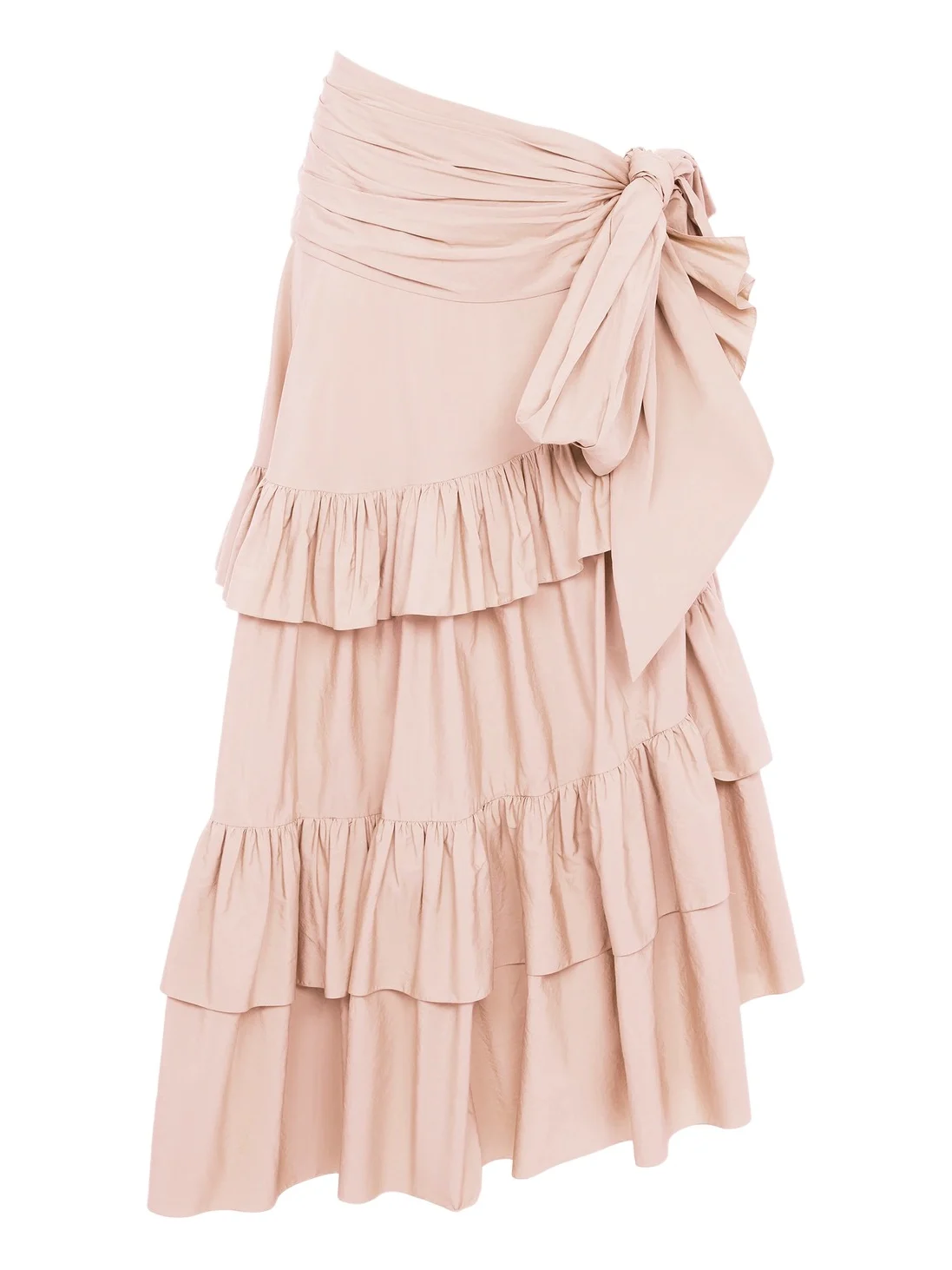 Chloé Ruffled long skirt in cotton poplin