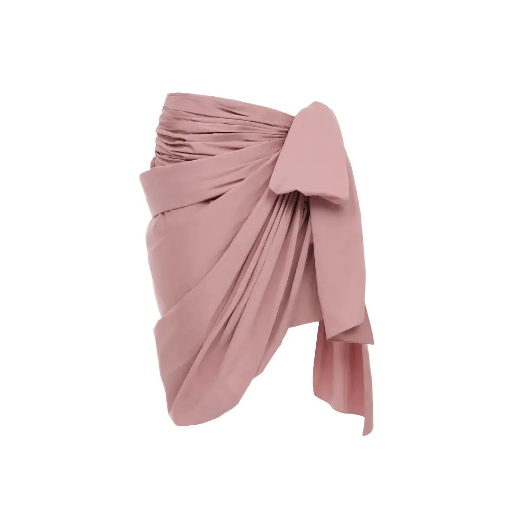 Chloé Knee-length wrap skirt in technical satin | Image 1 Chloé Knee-length wrap skirt in technical satin | Image 1