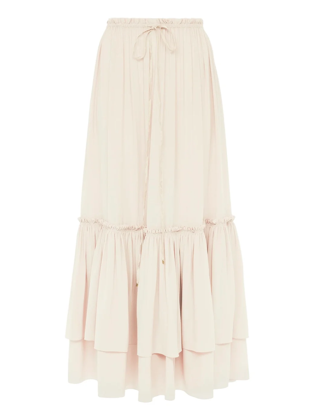 Chloé Ruffled long skirt in silk mousseline