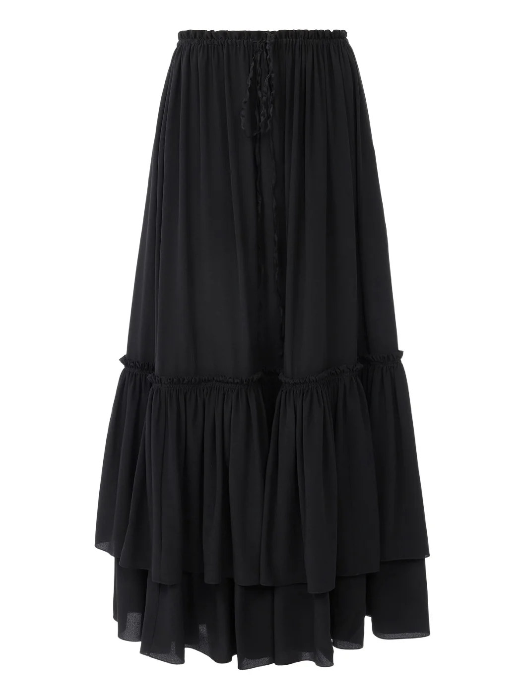 Chloé Ruffled long skirt in crêpe de chine