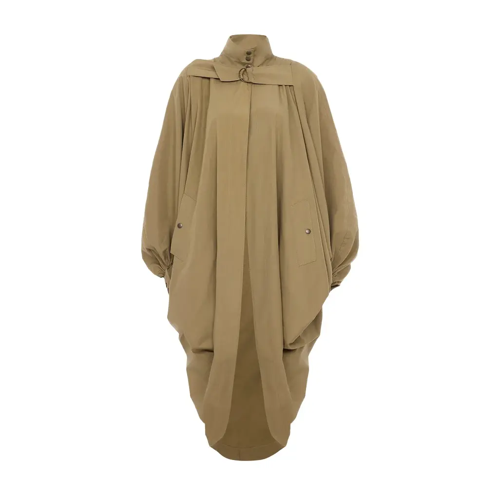 Chloé High-neck oversized cape coat in cotton poplin | Image 1 Chloé High-neck oversized cape coat in cotton poplin | Image 1