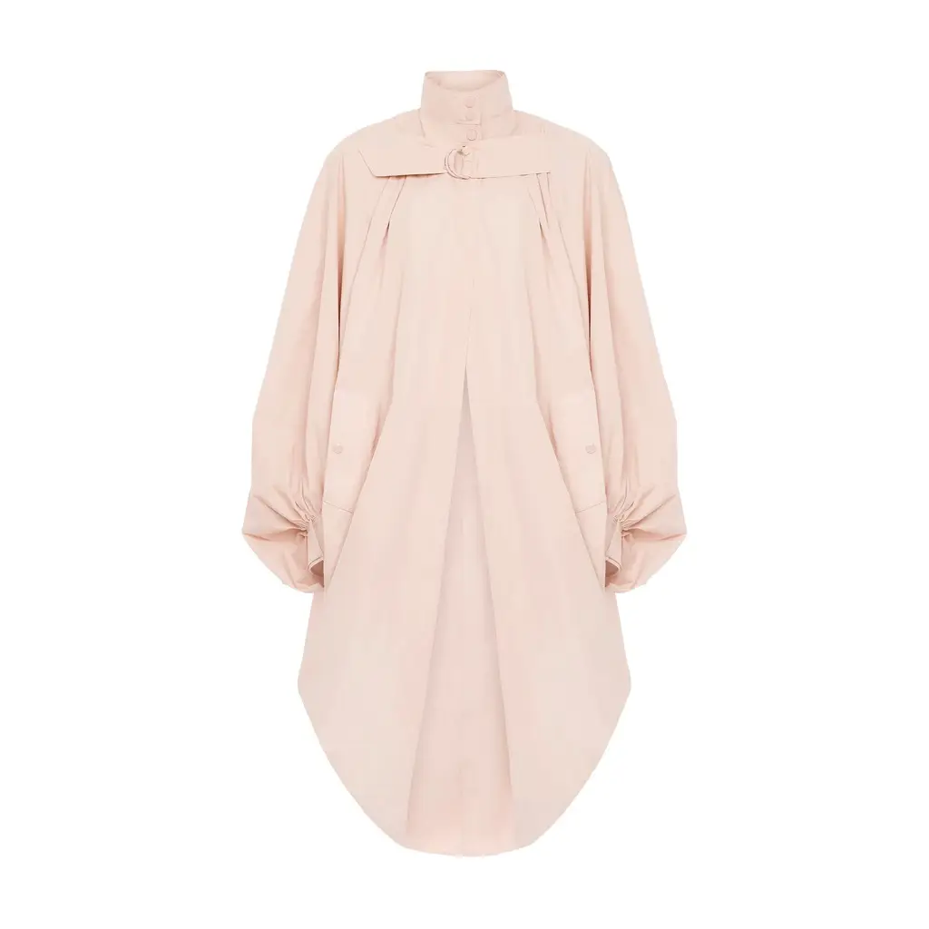 Chloé High-neck oversized cape coat in cotton poplin | Image 1 Chloé High-neck oversized cape coat in cotton poplin | Image 1