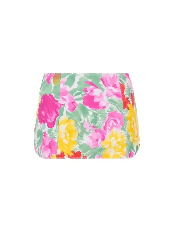 Chloé Garden-print high-waisted swim skirt