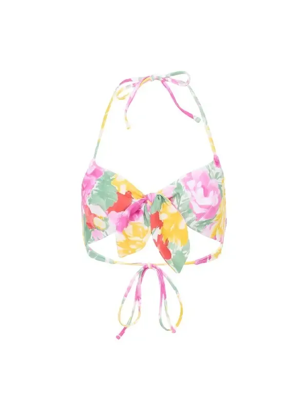 Chloé Garden-print bikini top