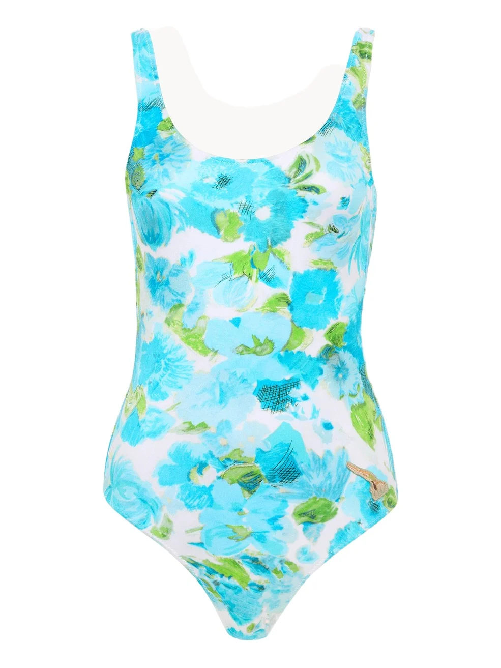 Chloé Aqua flower-print one-piece swimsuit