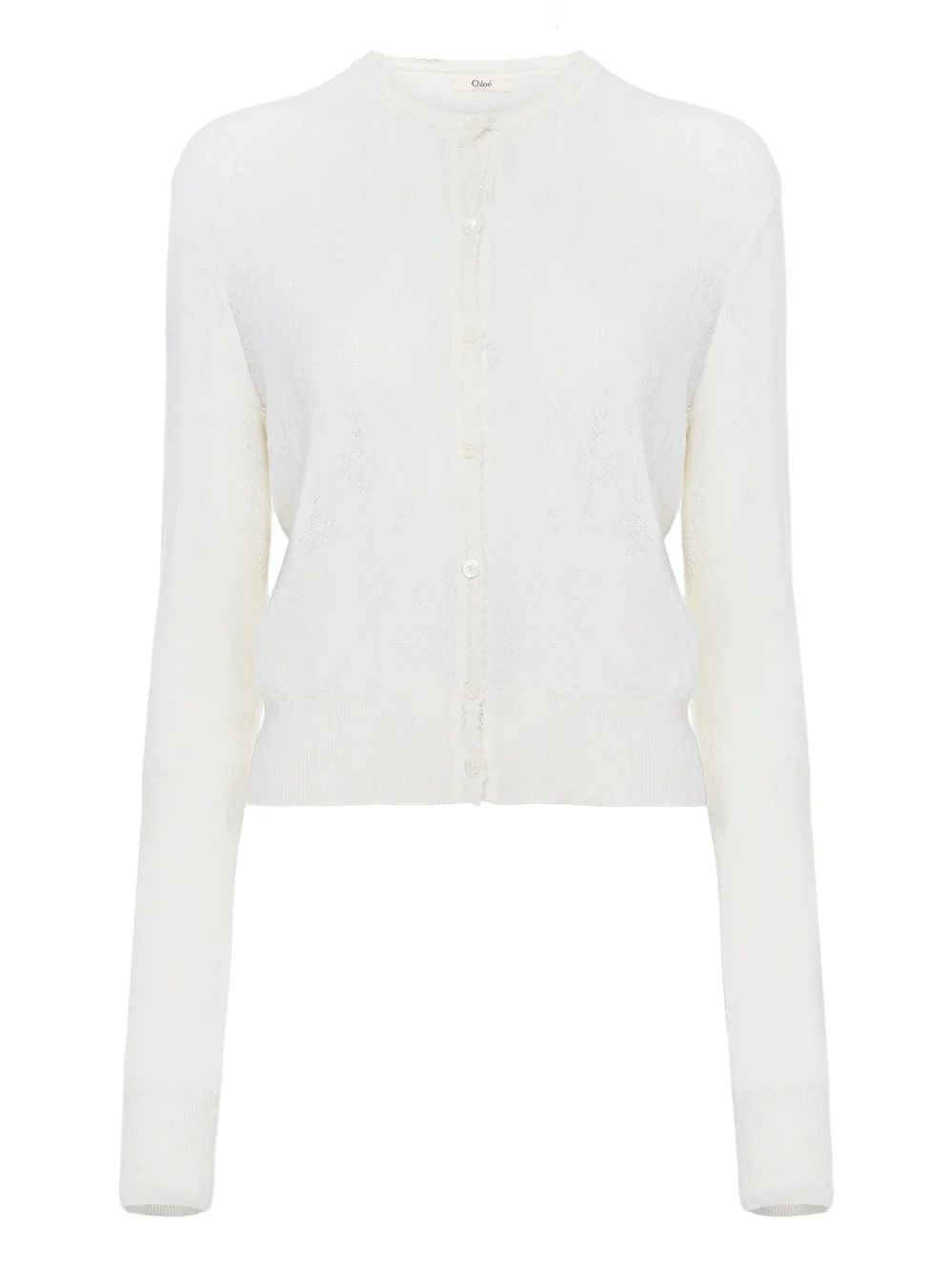 Fitted cardigan in a wool knit