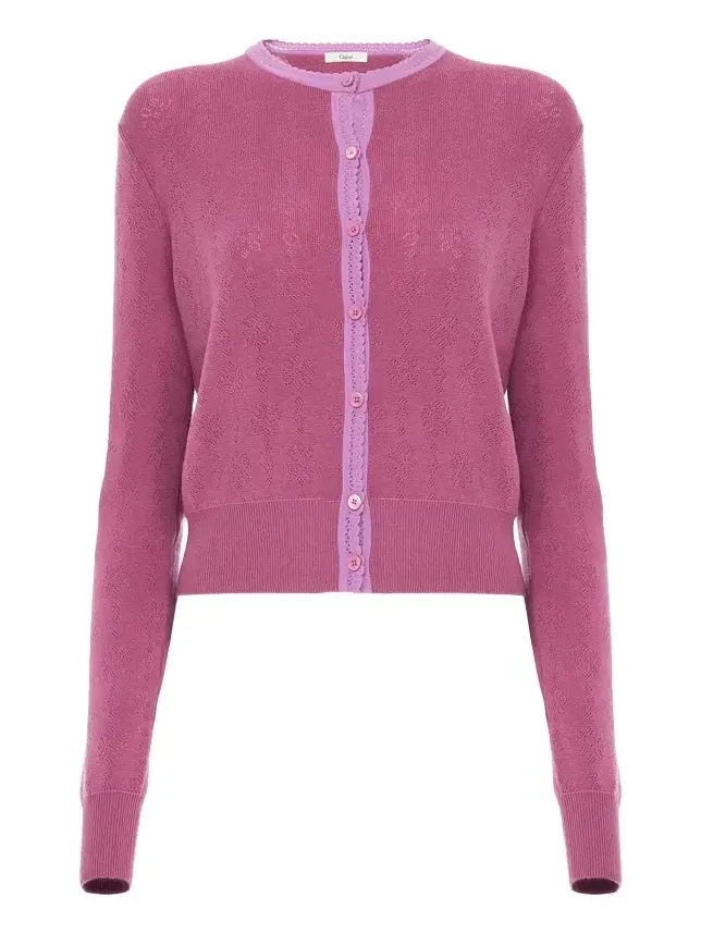 Fitted cardigan in a wool knit