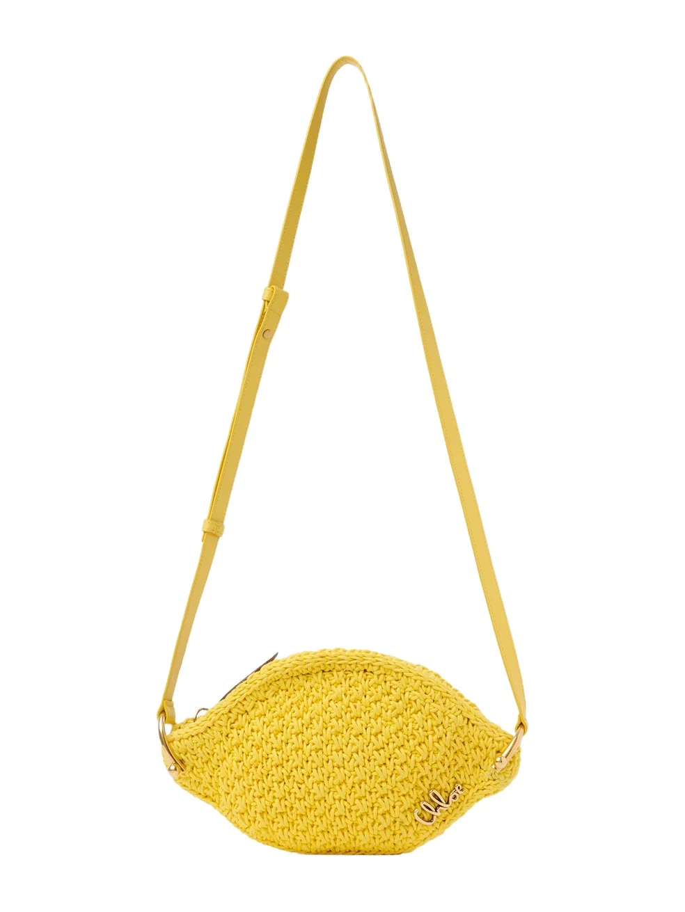 Chloé Tropicus Lemon crossbody bag in waxed cord Chloé Tropicus Lemon crossbody bag in waxed cord