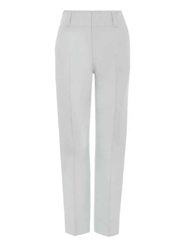 Cigarette pants in a linen-cotton mix