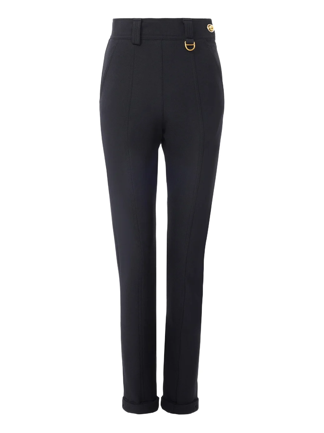 High-rise fitted pants in stretch tricotine High-rise fitted pants in stretch tricotine