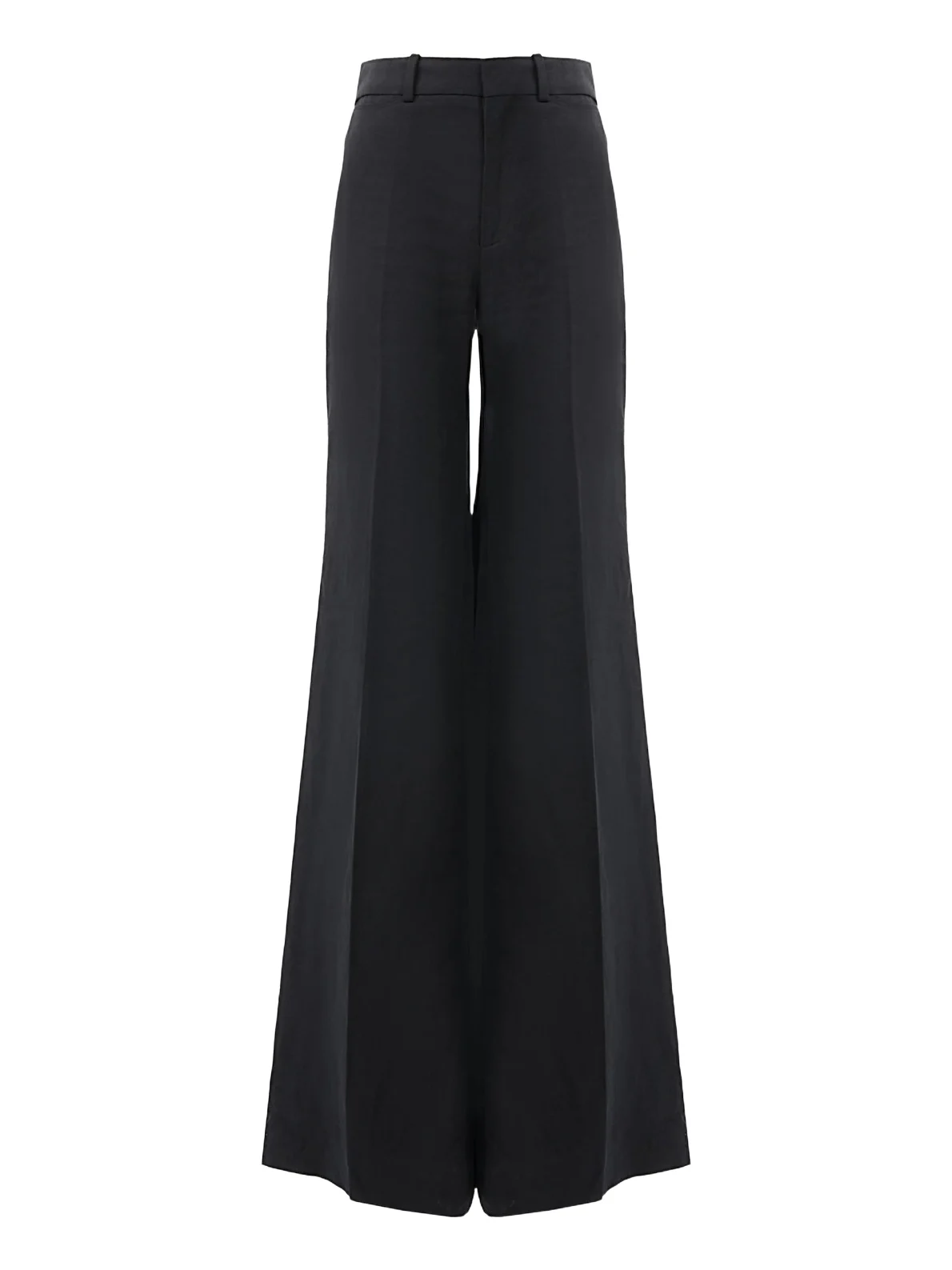 Chloé High-rise flared pants in linen crêpe