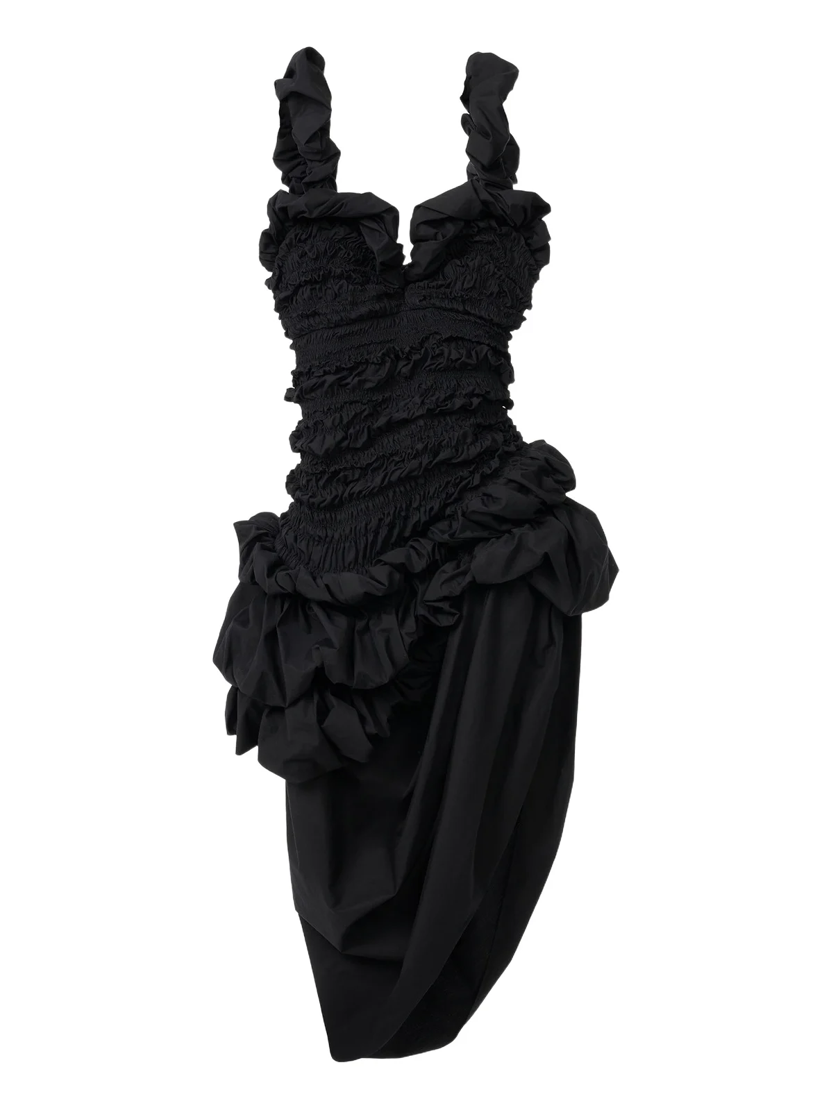 Chloé Ruched bustier midi dress in cotton poplin