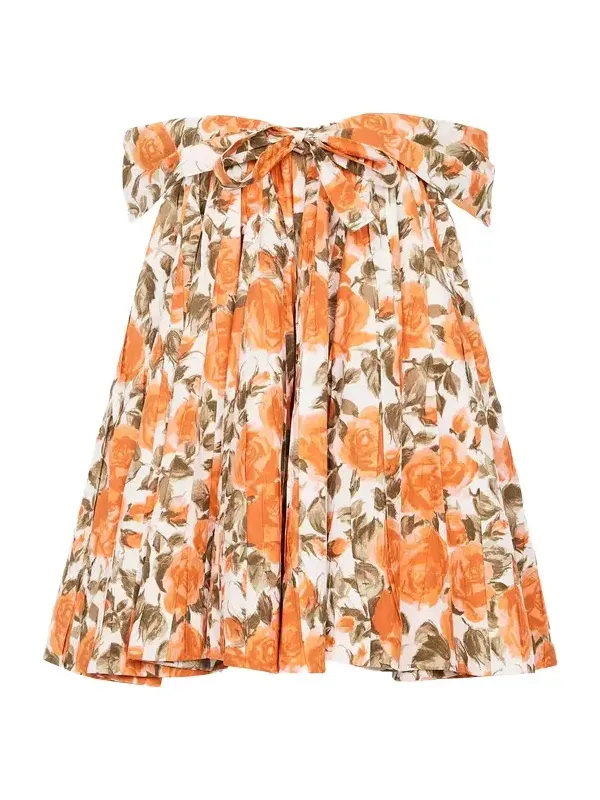 Off-the-shoulder mini dress in cotton poplin Off-the-shoulder mini dress in cotton poplin