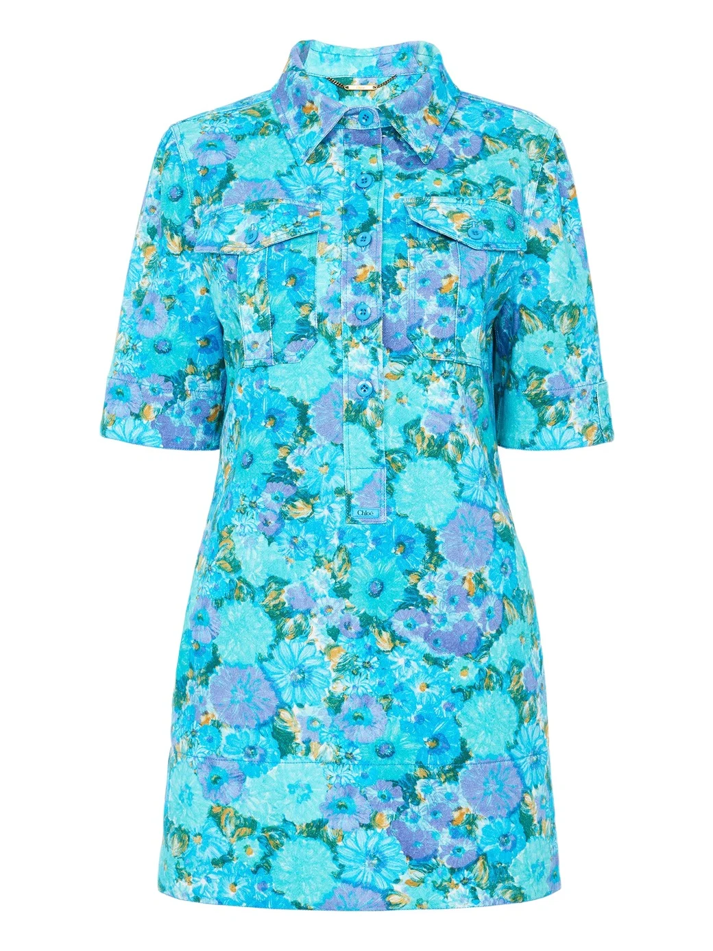 Chloé Mini polo dress in cotton drill